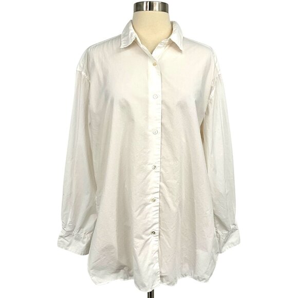 Nili Lotan Yorke Button Down Shirt White Size S Long Sleeve 100% Cotton Collar - Picture 1 of 12